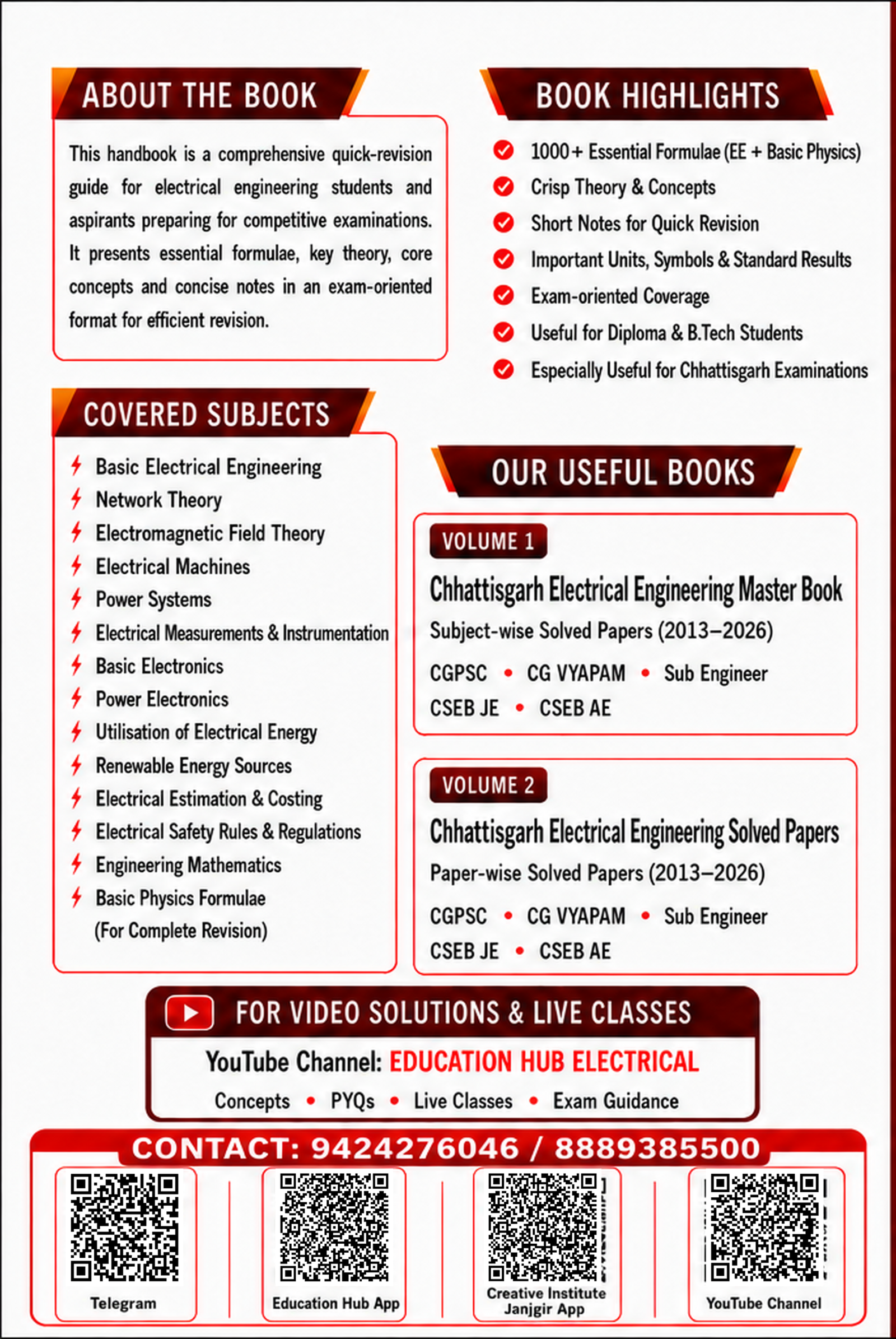 Chhattisgarh Electrical Engineering Master Book + Electrical Engineering Quick Revision Combo - Image 2